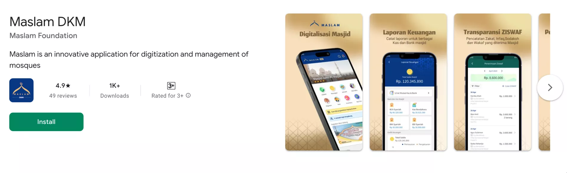 Instalasi dan Registrasi Masjid ke Maslam DKM