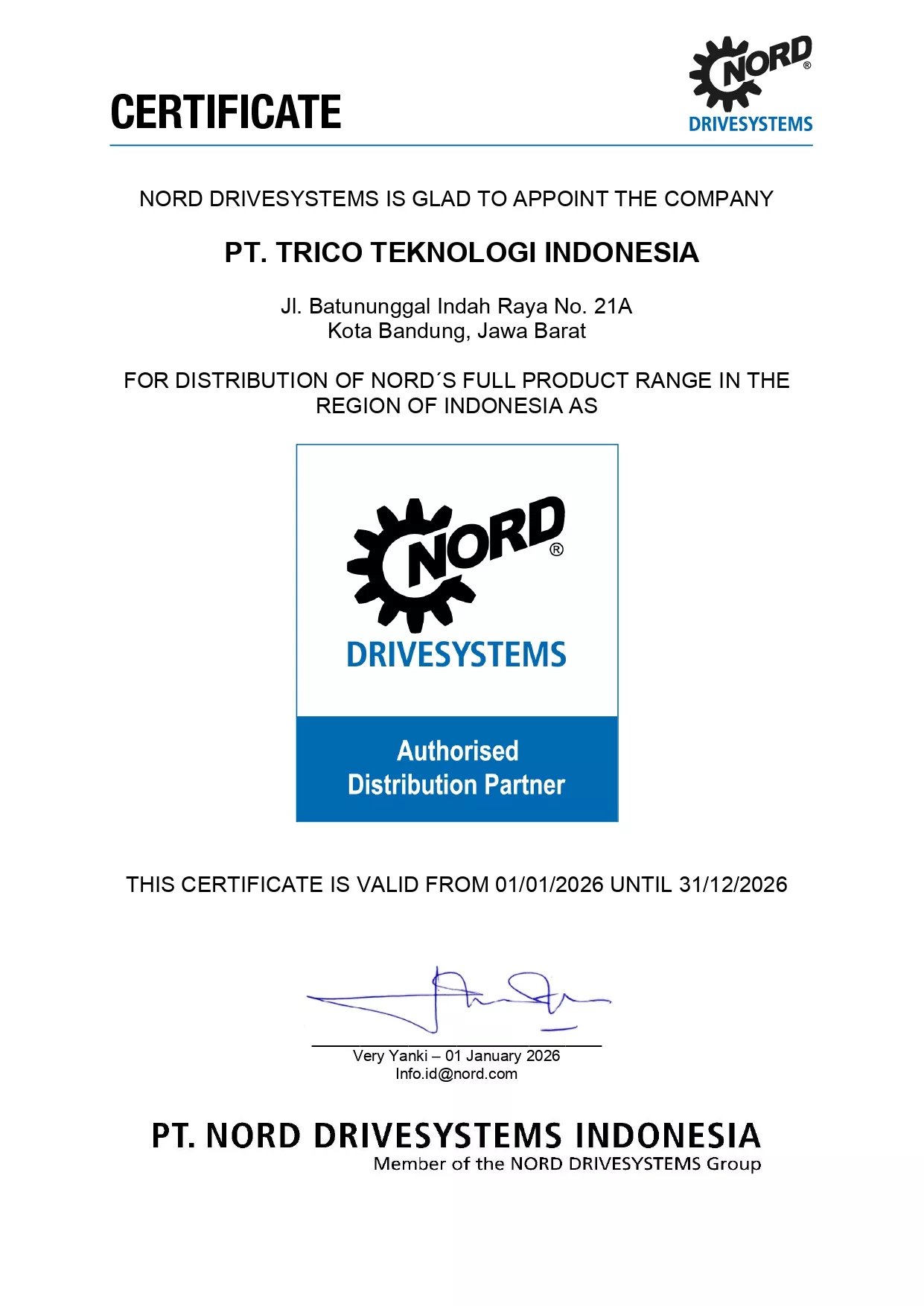 Authorized distributor since 2022